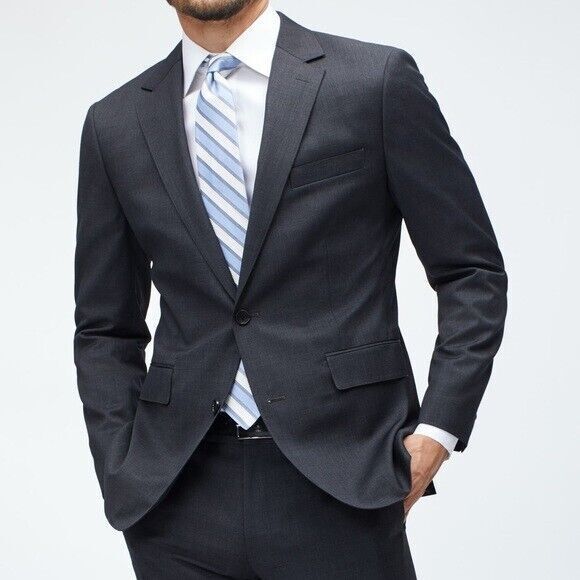 Bonobos Daily Grind Tailored Fit Men's 42R CHARCOAL GRAY Wool Suit